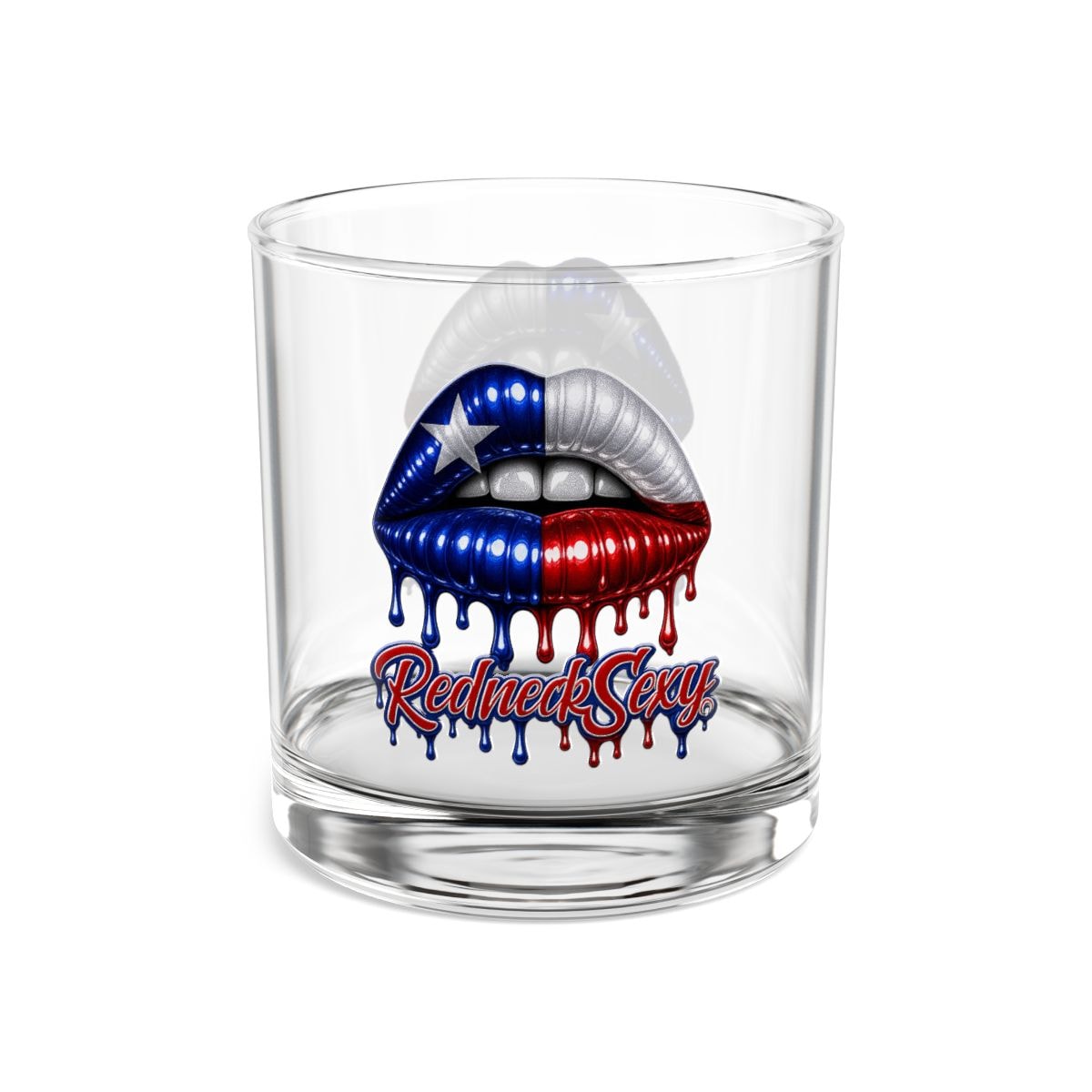Texas Drip Lip Rocks Glass — 10oz Whiskey Glass